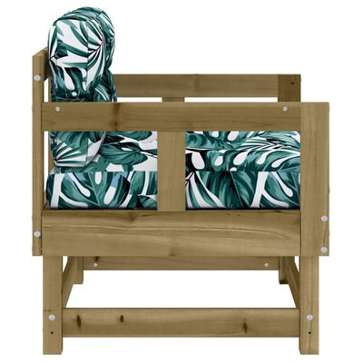 vidaXL Záhradné stoličky s vankúšmi 2 ks impregnovaná borovica
