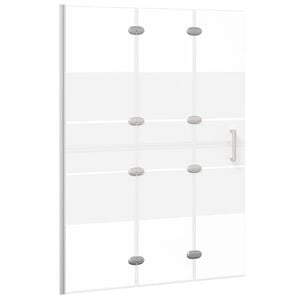 vidaXL Skladac&iacute; sprchov&yacute; k&uacute;t ESG 100x140 cm biely