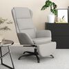 vidaXL Relaxačn&eacute; kreslo s podnožkou bledosiv&eacute; mikrovl&aacute;knov&aacute; l&aacute;tka