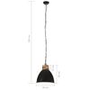 vidaXL Industri&aacute;lna z&aacute;vesn&aacute; lampa čierna železo a mas&iacute;vne drevo 46 cm E27