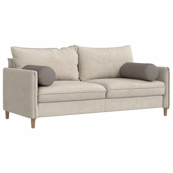 vidaXL Podložkové vankúše 2 pcs Sivohnedá Ø 25 x 70 cm látka