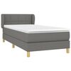 vidaXL Boxspring posteľ s matracom tmavosiv&aacute; 100x200 cm l&aacute;tka