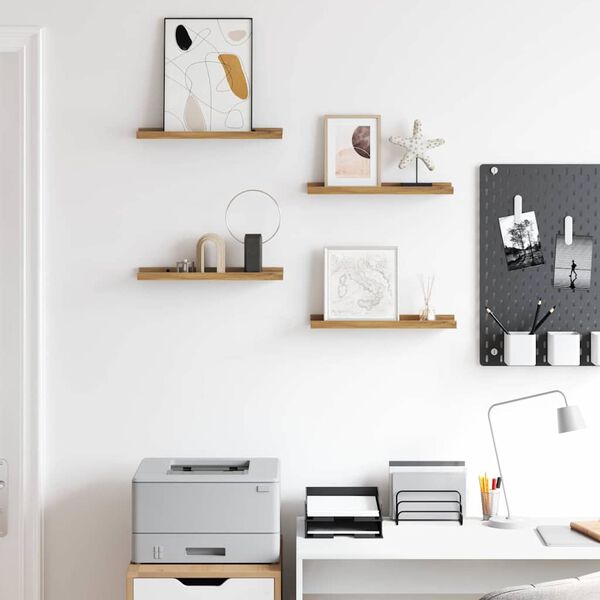 vidaXL Stenn&aacute; polica 4 pcs Hned&aacute; 40 x 9 x 3 cm Kompozitn&eacute; drevo