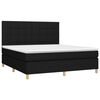 vidaXL Posteľn&yacute; r&aacute;m boxspring s matracom čierny 160x200 cm l&aacute;tka