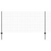 vidaXL Euro oplotenie s pilierom 10 x 1 m PVC potiahnut&aacute; oceľ Siv&aacute;