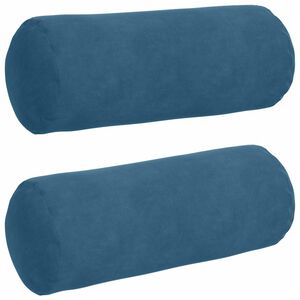 vidaXL Podložkov&eacute; vank&uacute;&scaron;e 2 pcs Modr&aacute; &Oslash; 15 x 40 cm Kord&uacute;rov&aacute; tkanina