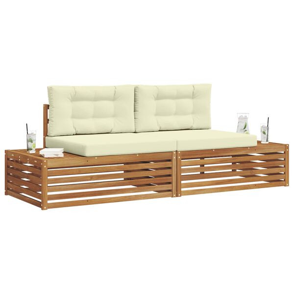 vidaXL Z&aacute;hradn&aacute; s&uacute;prava gaučov s vank&uacute;&scaron;om 2 Kus Pr&iacute;rodn&aacute; a kr&eacute;mov&aacute;