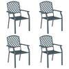 vidaXL Z&aacute;hradn&aacute; stolička 4 pcs Antracit 56 x 65 x 89 cm Oceľ
