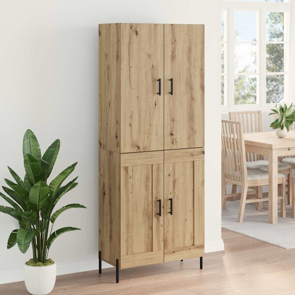 vidaXL Highboard Remeseln&yacute; dub 69,5 x 34 x 180 cm Kompozitn&eacute; drevo