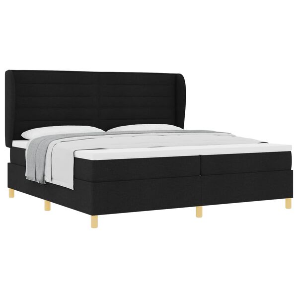 vidaXL Boxspring posteľ s matracom tmavo&scaron;ed&aacute; 90x190 cm Čierna l&aacute;tka