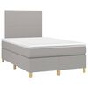 vidaXL Boxspring posteľ s matracom bledosiv&aacute; 120x200 cm l&aacute;tka
