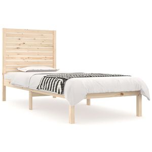 vidaXL Posteľn&yacute; r&aacute;m, dreven&yacute; mas&iacute;v 75x190 cm, mal&eacute; jednol&ocirc;žko