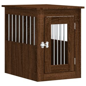 vidaXL N&aacute;bytkov&aacute; prepravka pre psa hned&yacute; dub 45x62x59 cm kompoz. drevo