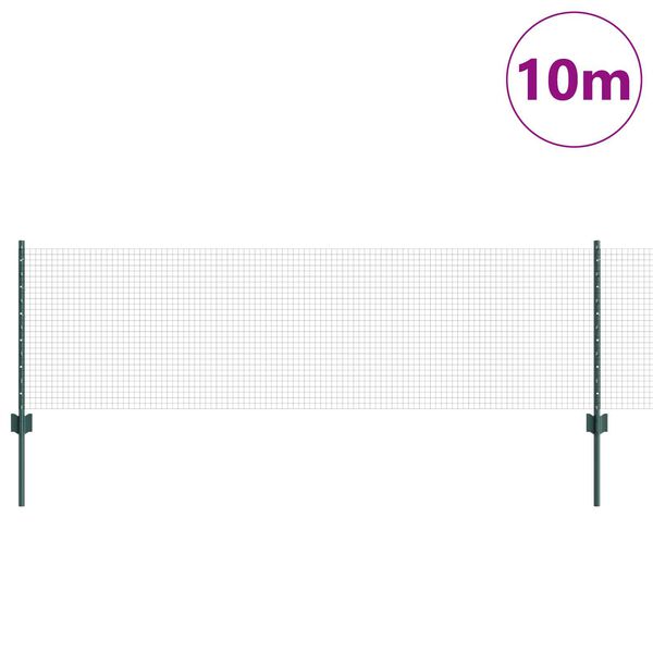 vidaXL Plot s podperou Zelen&aacute; 0,6 x 10 m Ocel a PVC