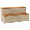 VidaXL v&iacute;rivka Step B&eacute;žov&aacute; 100x50x50,5 cm polyratan a mas&iacute;vna ak&aacute;cia