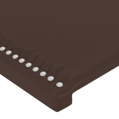 VidaXL Čelo postele hnedé 183x16x118/128 cm umelá koža