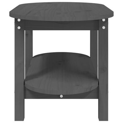 vidaXL Konferenčný stolík sivý 80x45x45cm borovicový masív