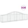 vidaXL Obl&uacute;kov&yacute; gabionov&yacute; k&ocirc;&scaron; 30 ks 200x30x40/60 cm pozinkovan&eacute; železo