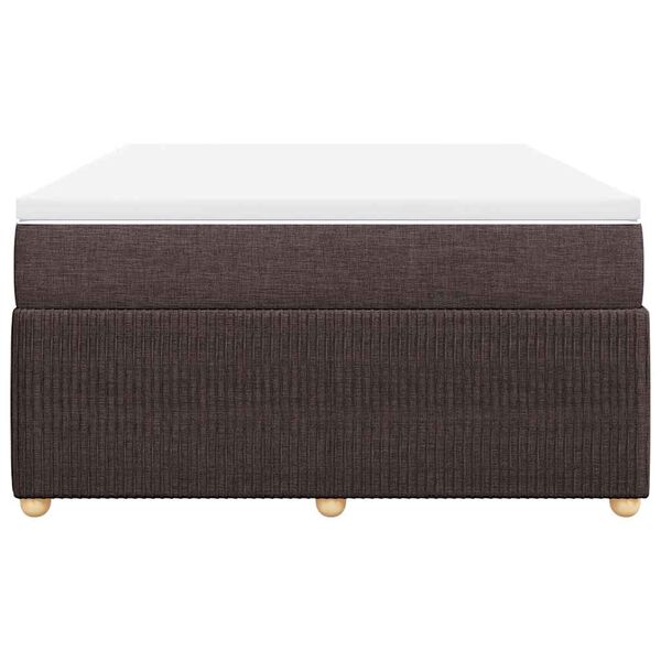 vidaXL Boxspring posteľ s matracom tmavohned&aacute; 140x190 cm l&aacute;tka