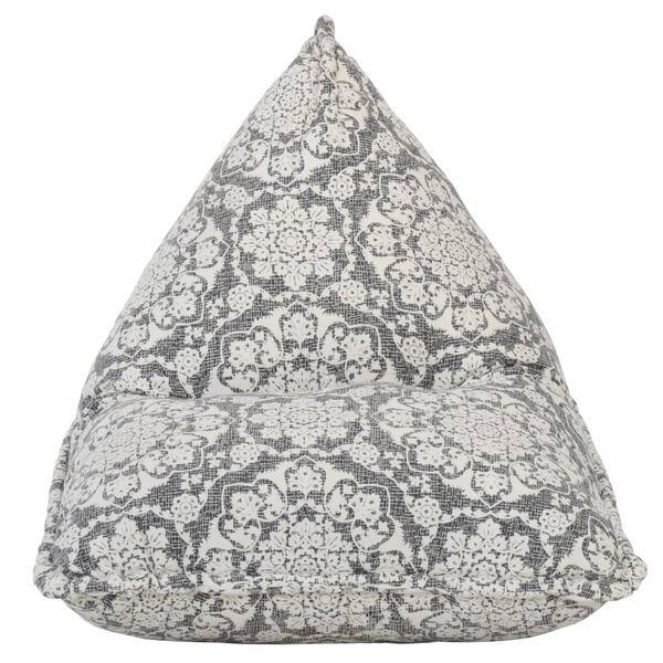 vidaXL Sedací vak, svetlosivý, látka, patchwork