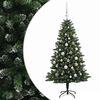 vidaXL Umel&yacute; vianočn&yacute; stromček s guľami 150 cm 150 LED Tepl&aacute; biela