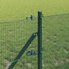 vidaXL Stĺp na plot. Zelená 25 x 0,8 m (12 x 12 mm sieť) Ocel a PVC