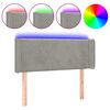 vidaXL Čelo postele s LED bledosiv&eacute; 103x16x78/88 cm zamat