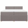 vidaXL Boxspring posteľ s matracom sivohned&yacute; 200x200 cm l&aacute;tka