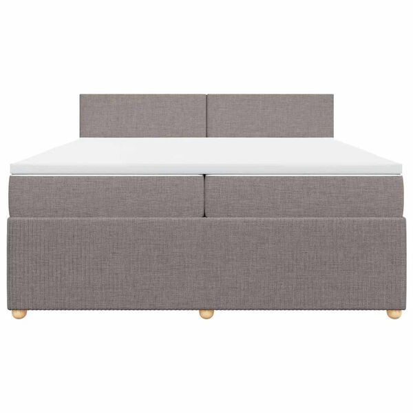 vidaXL Boxspring posteľ s matracom sivohned&yacute; 200x200 cm l&aacute;tka