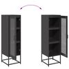 vidaXL Highboard Black 36x39x123 cm Oceľ valcovan&aacute; za studena