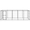 vidaXL Vonkajšia voliéra pre psy oceľová 12,1 m²