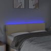 vidaXL Čelo postele s LED kr&eacute;mov&eacute; 144x5x78/88 cm l&aacute;tka