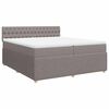 vidaXL Boxspring posteľ s matracom sivohned&yacute; 200x200 cm l&aacute;tka