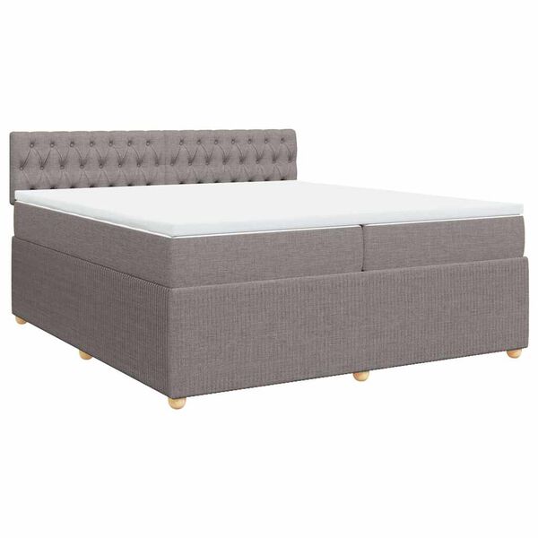 vidaXL Boxspring posteľ s matracom sivohned&yacute; 200x200 cm l&aacute;tka