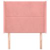 vidaXL Čelo postele so z&aacute;hybmi ružov&yacute; 93x16x118/128 cm zamat