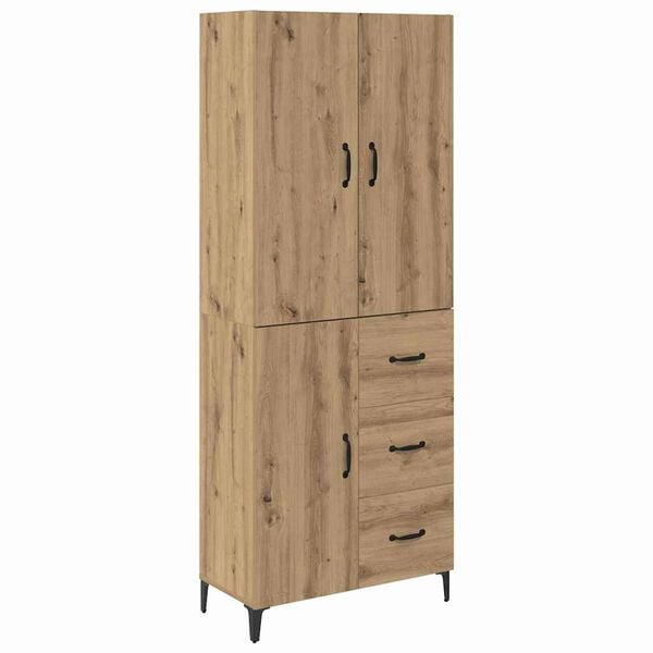 vidaXL Highboard Remeseln&yacute; dub 69,5 x 34 x 180 cm Kompozitn&eacute; drevo