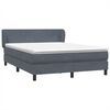 vidaXL Posteľn&yacute; r&aacute;m boxspring s matracom tmavosiv&yacute; 160x210 cm zamat