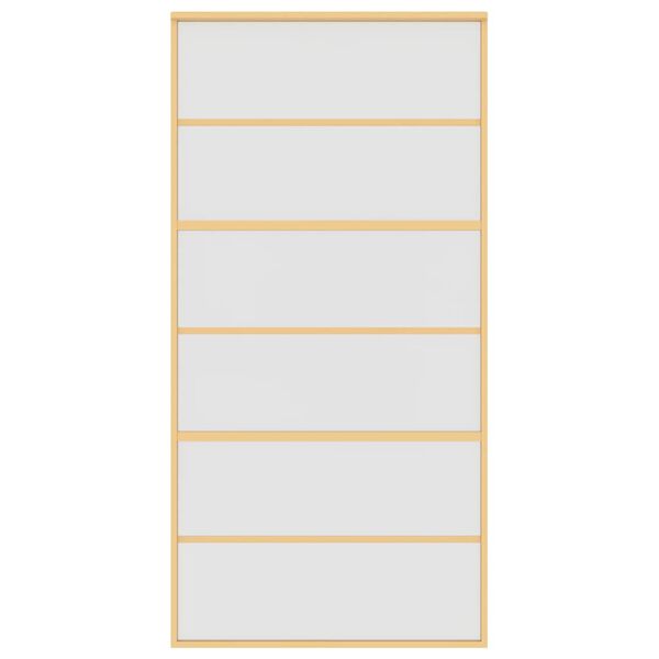 vidaXL Posuvn&eacute; dvere zlat&eacute; 102,5x205 cm matn&eacute; ESG sklo a hlin&iacute;k