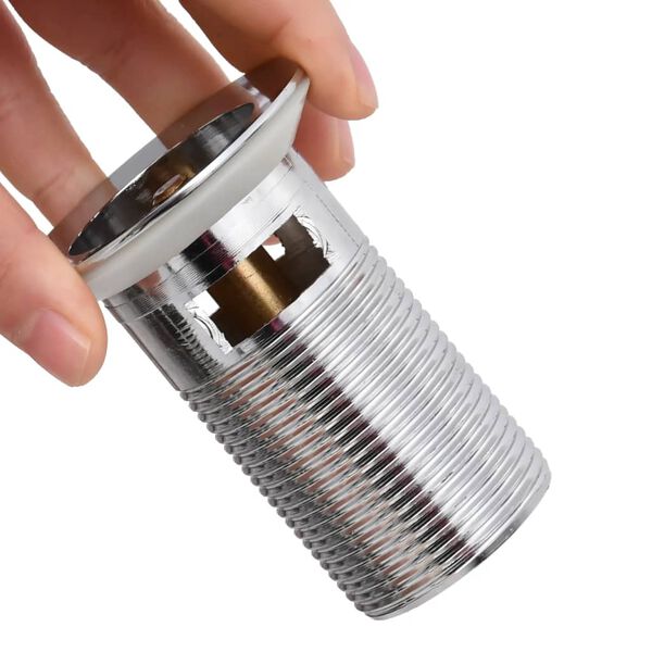 vidaXL Odtok s funkciou prepadu chrómový 6,4x6,4x9,1 cm