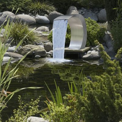 vidaXL Záhradný vodopád/bazénová fontána,nehrdzavejúca oceľ 45x30x60cm