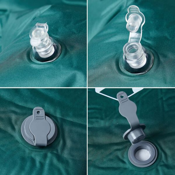 vidaXL Samonafukovac&iacute; kempingov&yacute; matrac s vank&uacute;&scaron;om, 1 osoba, zelen&yacute;