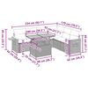 vidaXL 7-dielna záhradná sedacia súprava a vankúše polyratan akácia
