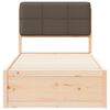 vidaXL Rám postele s čalúneným čelom Sivohnedá 90 x 200 cm