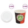 vidaXL Papierov&eacute; poh&aacute;re na k&aacute;vu s viečkami 1000 ks 120 ml