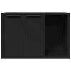 vidaXL Uzavret&yacute; box na stelivo, čierny 60x40x40 cm, kompozitn&eacute; drevo