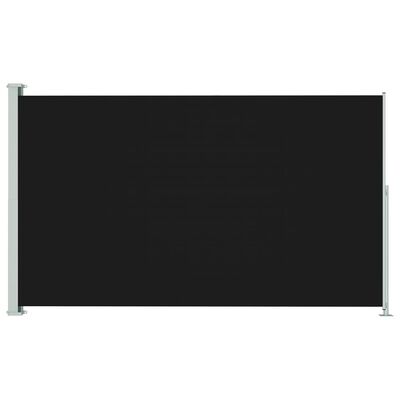 vidaXL Zaťahovacia bočná markíza na terasu 180x300 cm, čierna