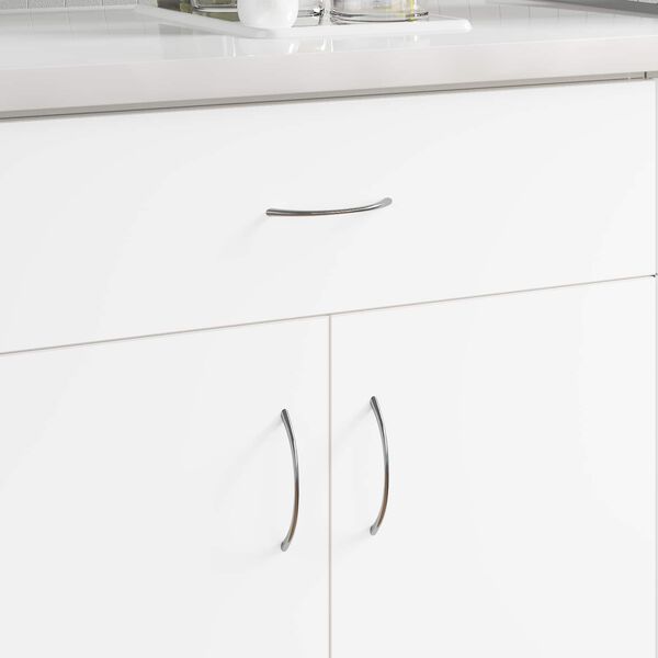 vidaXL rukov&auml;ť 12 pcs Strieborn&aacute; 107 x 3.6 x 23 mm Nerezov&aacute; oceľ