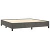 vidaXL Posteľn&yacute; r&aacute;m boxspring s matracom tmavosiv&yacute; 200x200 cm zamat