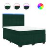 vidaXL Posteľn&yacute; r&aacute;m boxsping s matracom tmavozelen&yacute; 160x200 cm zamat