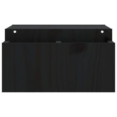 vidaXL Stojan na monitor čierny 70x27,5x15 cm masívna borovica